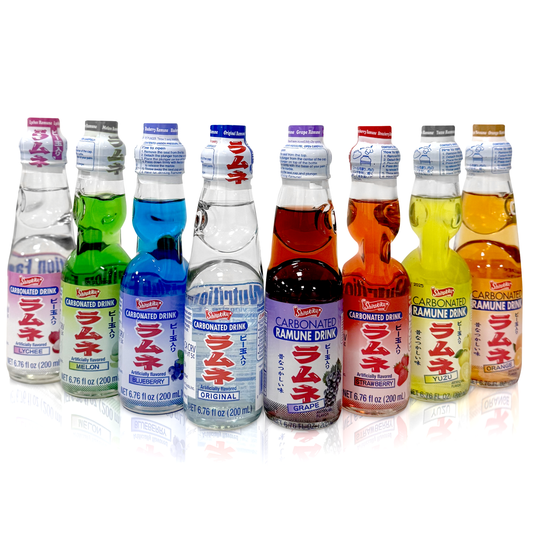 Ramune Japanese Drink Variety Pack (8 Flavors)